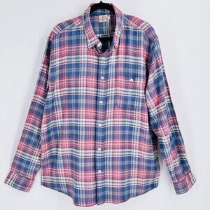 Faherty All Time Button Down Shirt - Autumn Plaid Size XXL Long Sleeve Flannel